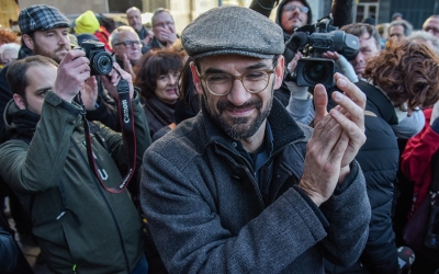 Serracant, abans d'entrar als jutjats/ Roger Benet